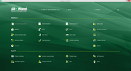 zeleni glavni menu 4D Wand softver